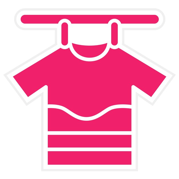Diseño vectorial de secado de ropa Estilo de icono