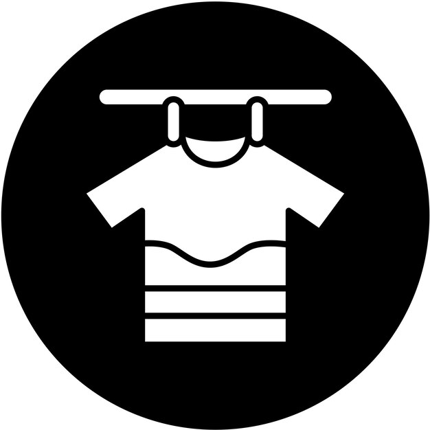 Diseño vectorial de secado de ropa Estilo de icono