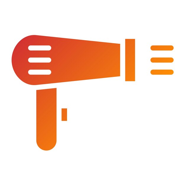 Diseño vectorial secador de cabello Estilo de icono