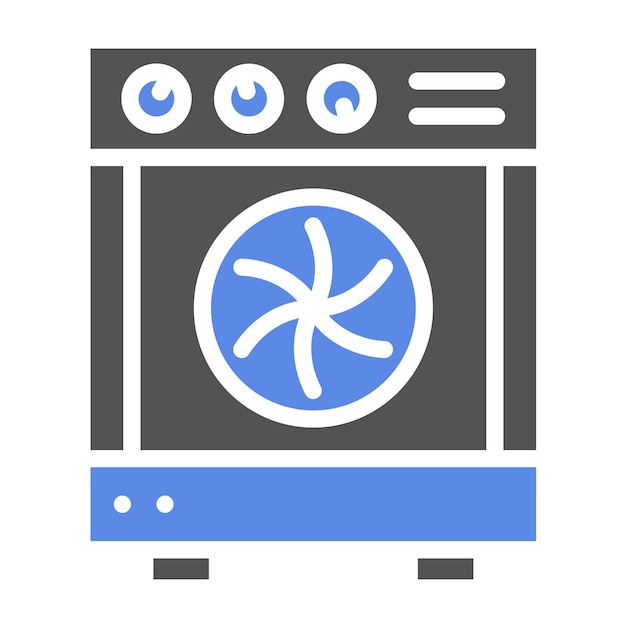 Diseño vectorial secador de gas Estilo del icono