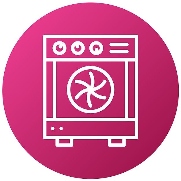 Diseño vectorial secador de gas Estilo del icono