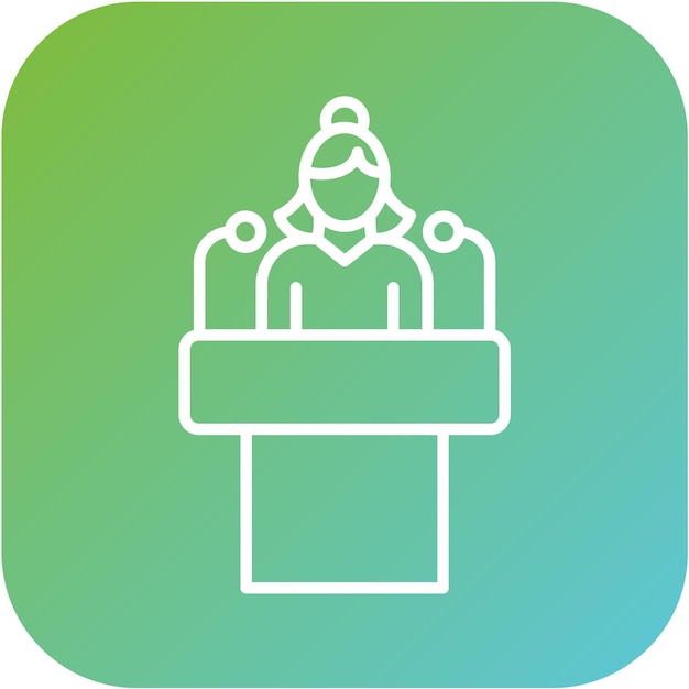 Diseño vectorial Secretario de prensa Estilo de icono