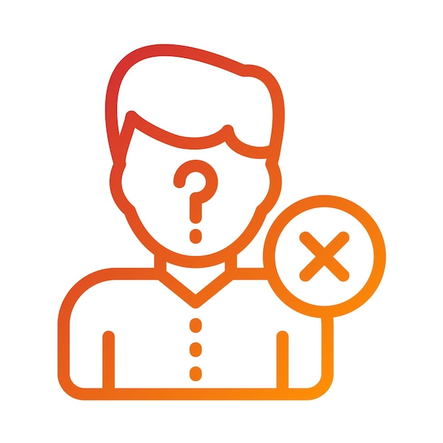 Diseño vectorial de seguidores falsos Estilo del icono