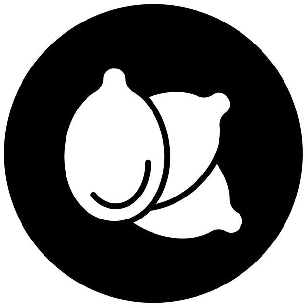 Diseño vectorial de las semillas de lino Estilo del icono