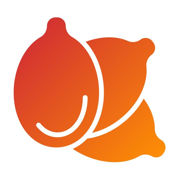 Diseño vectorial de las semillas de lino Estilo del icono
