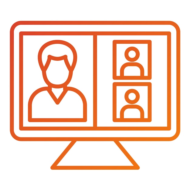 Diseño vectorial de seminarios web Estilo de icono
