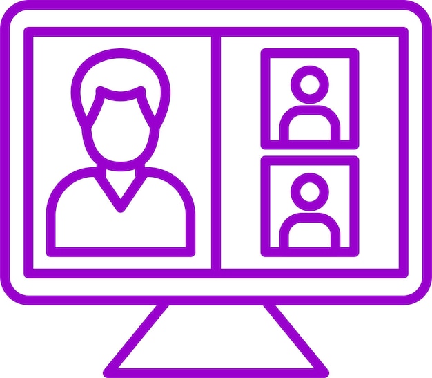 Diseño vectorial de seminarios web Estilo de icono