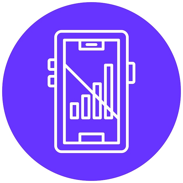 Diseño vectorial de la señal celular Estilo del icono de apagado