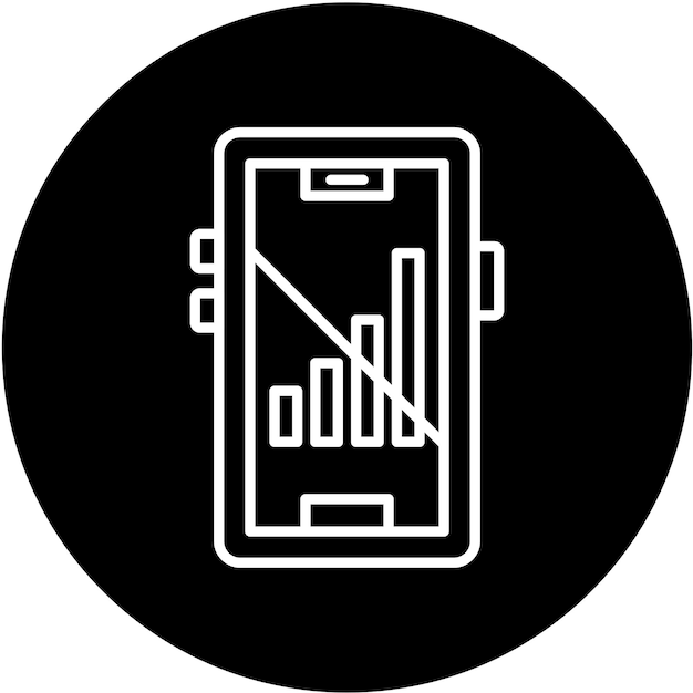 Diseño vectorial de la señal celular Estilo del icono de apagado