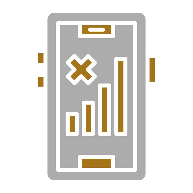 Diseño vectorial de la señal Estilo de icono celular nulo