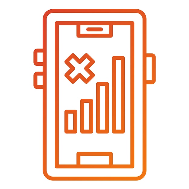 Diseño vectorial de la señal Estilo de icono celular nulo