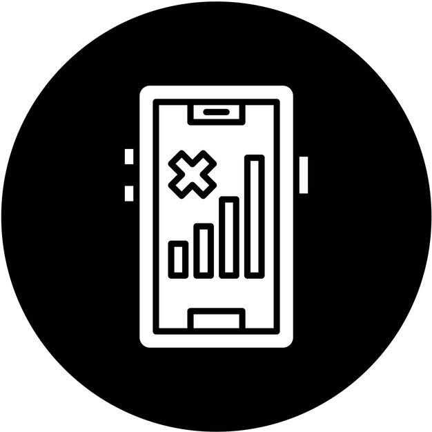 Diseño vectorial de la señal Estilo de icono celular nulo