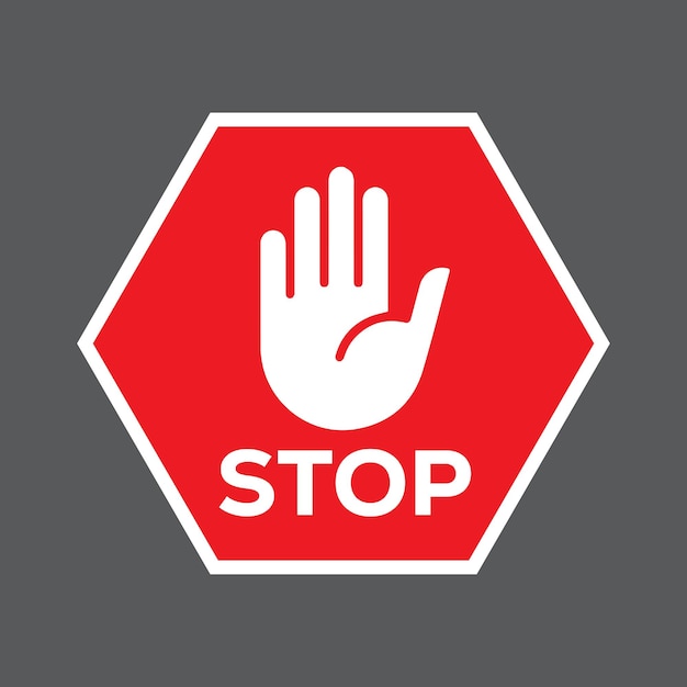 Diseño vectorial de señal de stop