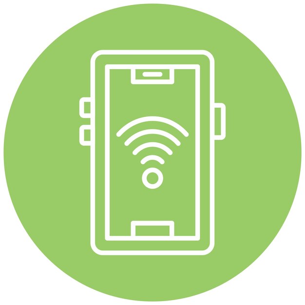 Diseño vectorial de señal Wifi 4 estilo de icono de barra