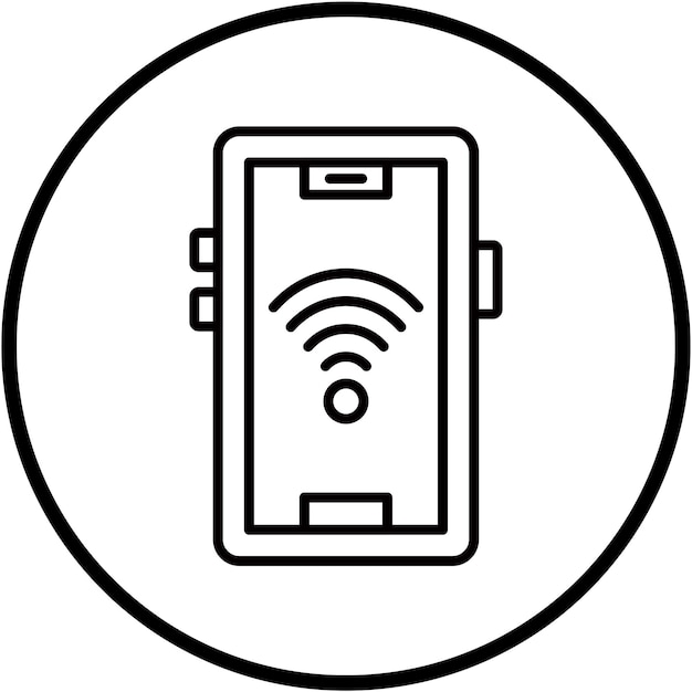 Diseño vectorial de señal Wifi 4 estilo de icono de barra