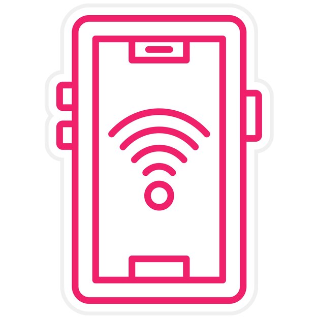 Diseño vectorial de señal Wifi 4 estilo de icono de barra