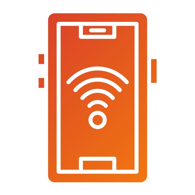 Diseño vectorial de señal Wifi 4 estilo de icono de barra