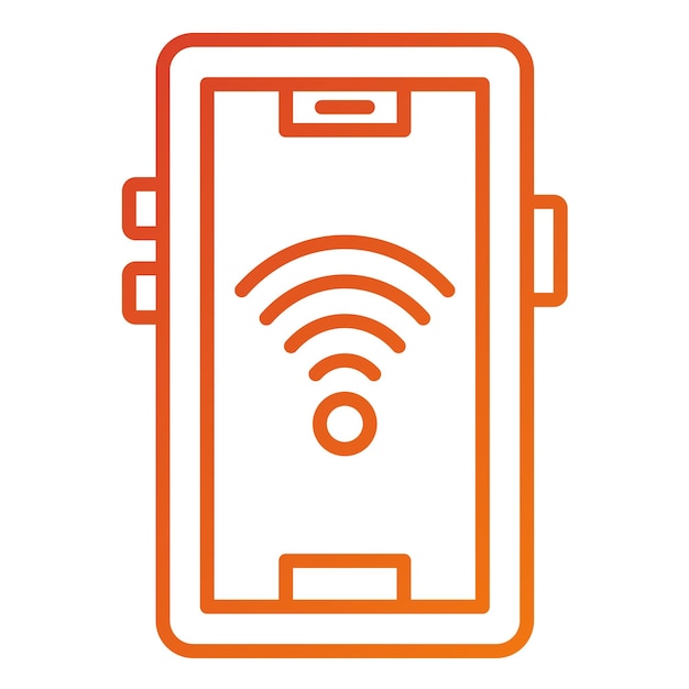 Diseño vectorial de señal Wifi 4 estilo de icono de barra