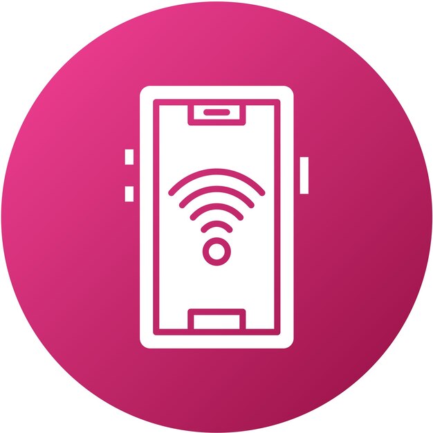 Diseño vectorial de señal Wifi 4 estilo de icono de barra