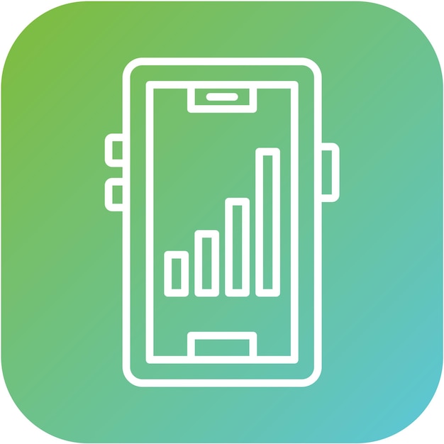 Diseño vectorial de señales celulares de 4 barras Estilo de icono