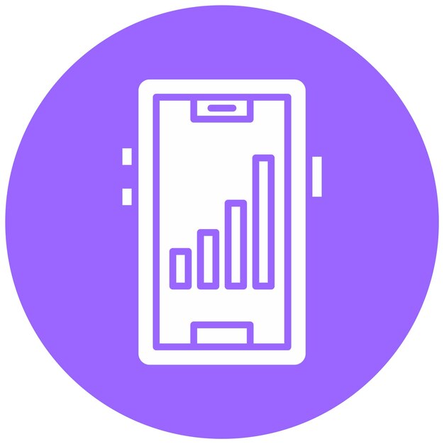 Diseño vectorial de señales celulares de 4 barras Estilo de icono