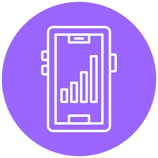 Diseño vectorial de señales celulares de 4 barras Estilo de icono