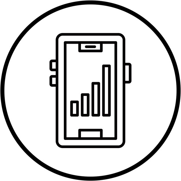 Diseño vectorial de señales celulares de 4 barras Estilo de icono