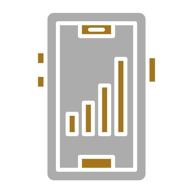 Diseño vectorial de señales celulares de 4 barras Estilo de icono