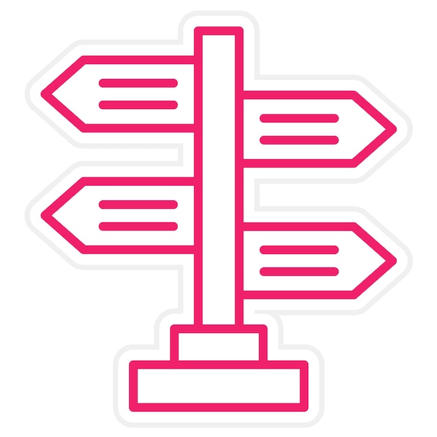 Diseño vectorial de señales de tráfico Estilo de icono