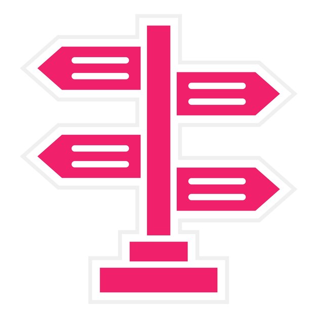 Diseño vectorial de señales de tráfico Estilo de icono
