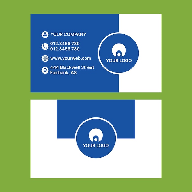 Diseño vectorial sencillo de plantillas de tarjetas de visita