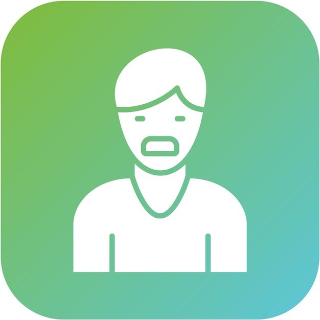Diseño vectorial de la sensación de asfixia Estilo del icono