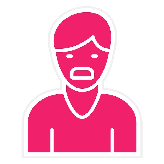 Diseño vectorial de la sensación de asfixia Estilo del icono