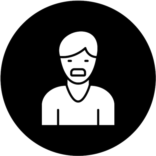 Diseño vectorial de la sensación de asfixia Estilo del icono