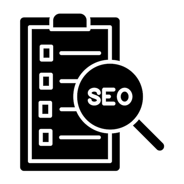 Diseño vectorial Seo Lista de comprobación Estilo del icono
