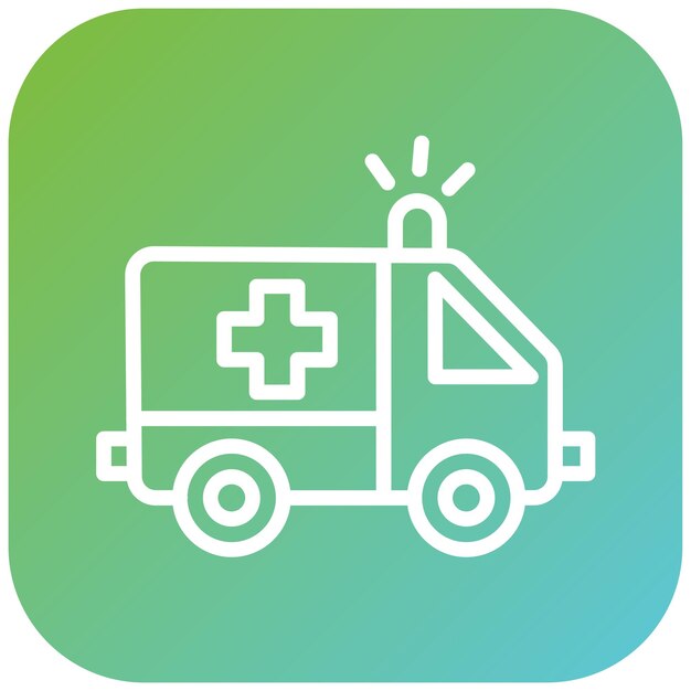 Diseño vectorial de los servicios paramédicos Estilo del icono