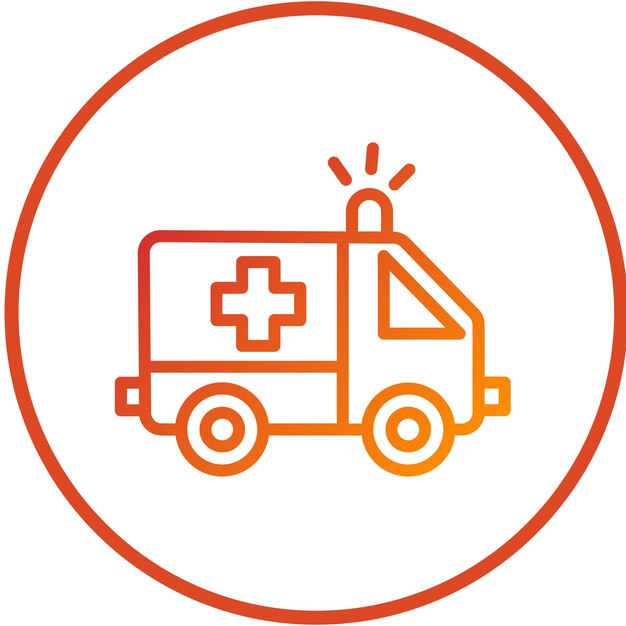 Diseño vectorial de los servicios paramédicos Estilo del icono