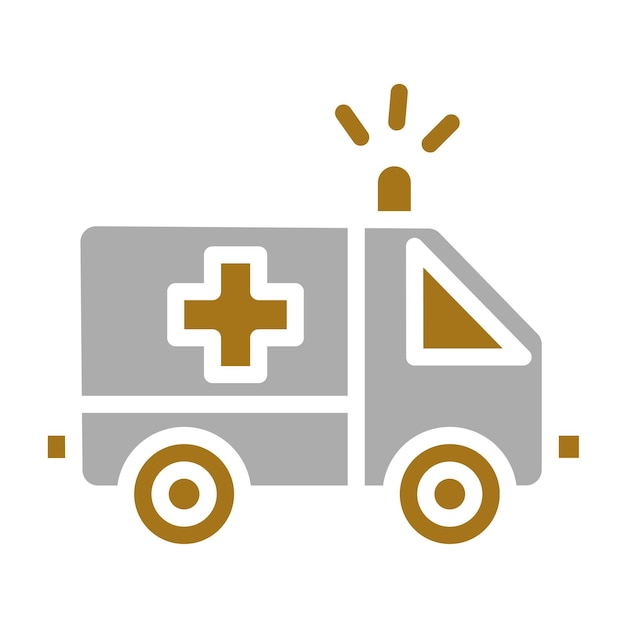 Diseño vectorial de los servicios paramédicos Estilo del icono