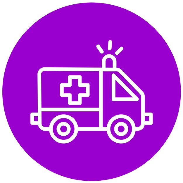 Diseño vectorial de los servicios paramédicos Estilo del icono