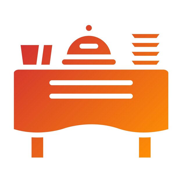 Diseño vectorial Servidor de buffet Estilo de icono