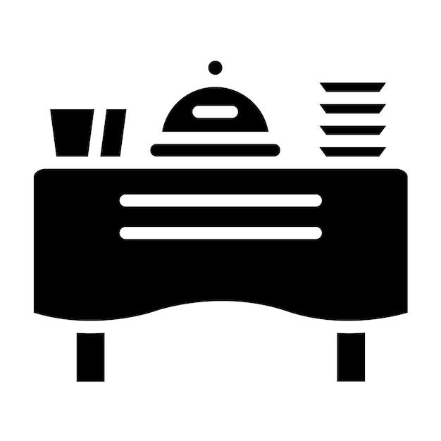 Diseño vectorial Servidor de buffet Estilo de icono