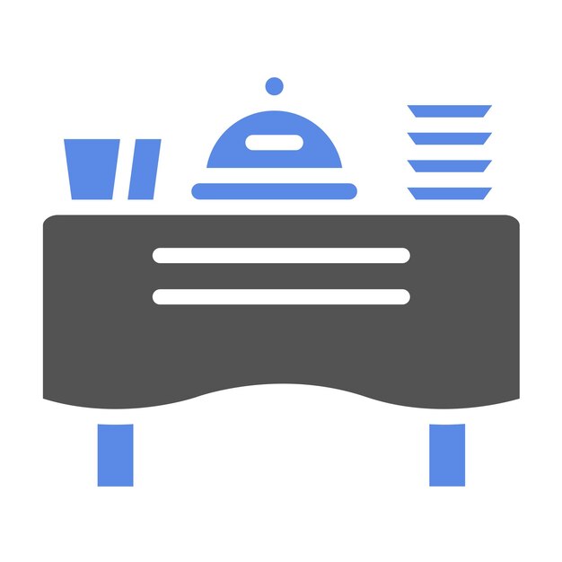Diseño vectorial Servidor de buffet Estilo de icono
