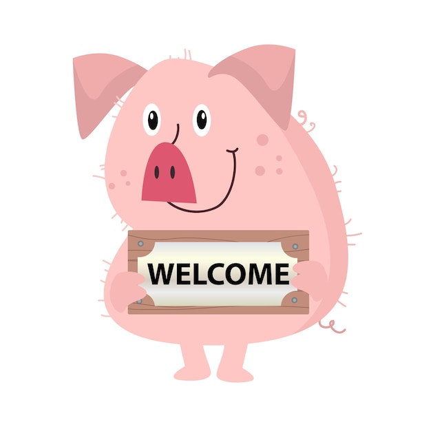 Diseño vectorial con signo de bienvenida Ilustración vectorial