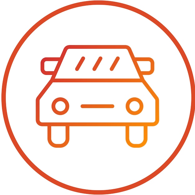 Diseño vectorial siguiendo el estilo del icono del coche
