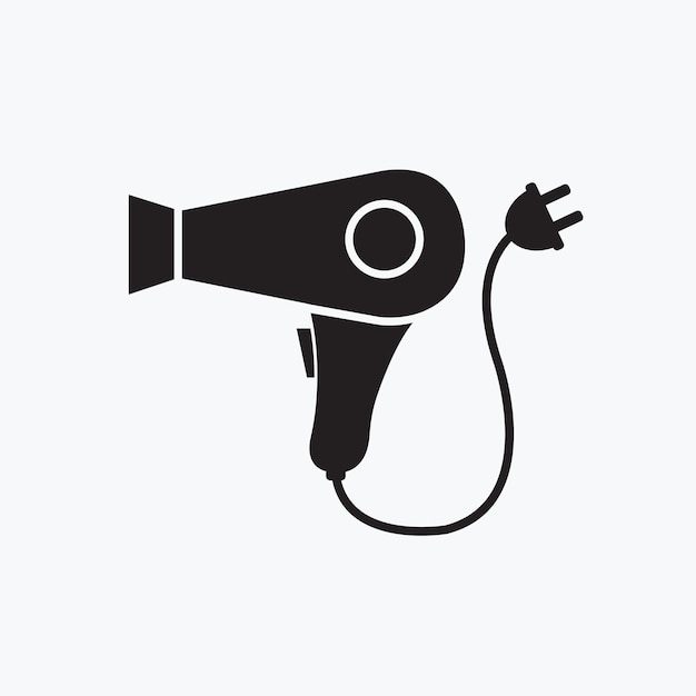 diseño vectorial de silhouette del secador de cabello