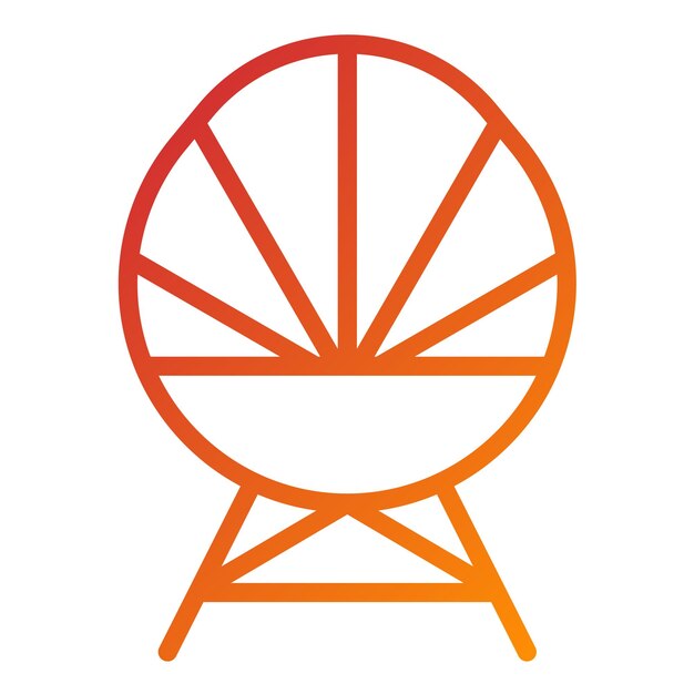 Diseño vectorial de la silla Acapulco Estilo de icono