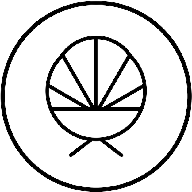 Diseño vectorial de la silla Acapulco Estilo de icono