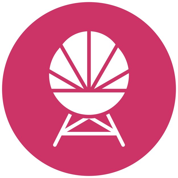 Diseño vectorial de la silla Acapulco Estilo de icono