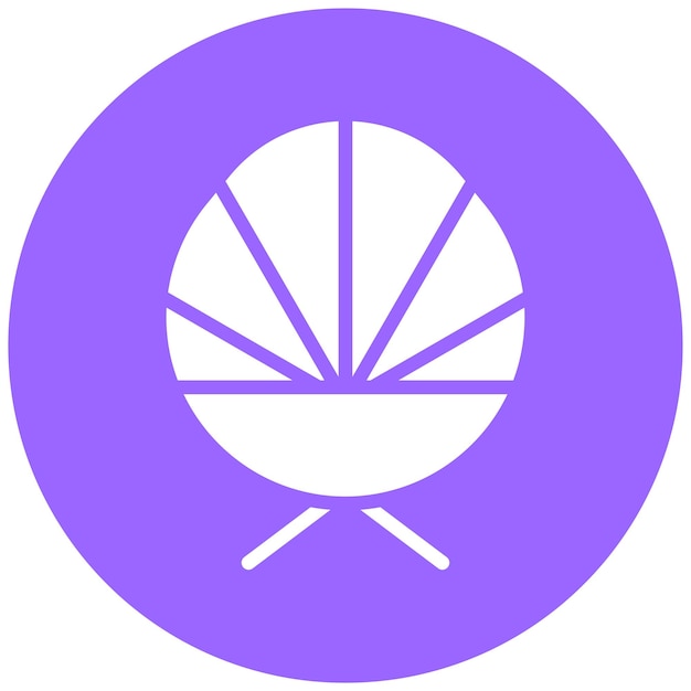 Diseño vectorial de la silla Acapulco Estilo de icono