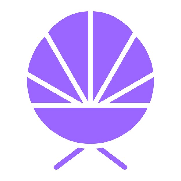 Diseño vectorial de la silla Acapulco Estilo de icono